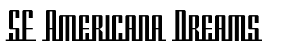 SF Americana Dreams font preview